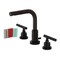 Fauceture FSC8950CKL Kaiser Widespread Bathroom Faucet W/Brass Pop-Up, Matte Blk FSC8950CKL - alternate 1